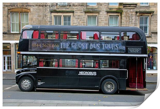  The Edinburgh Ghost Bus Print by Colin Williams Photography