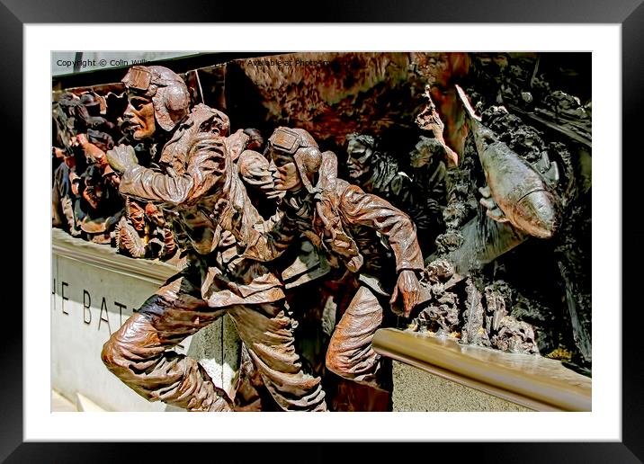 Battle of Britain  Monument  London Embankment Framed Mounted Print by Colin Williams Photography