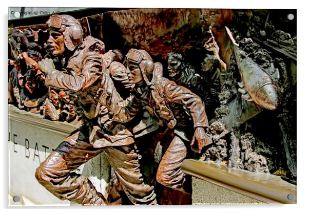 Battle of Britain  Monument  London Embankment Acrylic by Colin Williams Photography