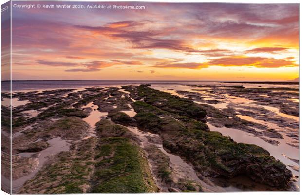 Redcar Rocks Canvas Print by Kevin Winter
