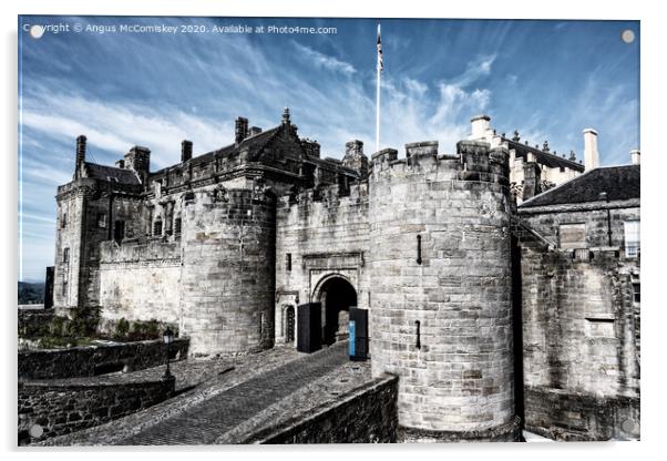 Gatehouse and main entrance to Stirling Castle Acrylic by Angus McComiskey