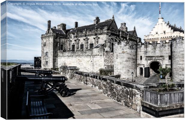 Cannons of the Grand Battery at Stirling Castle Canvas Print by Angus McComiskey