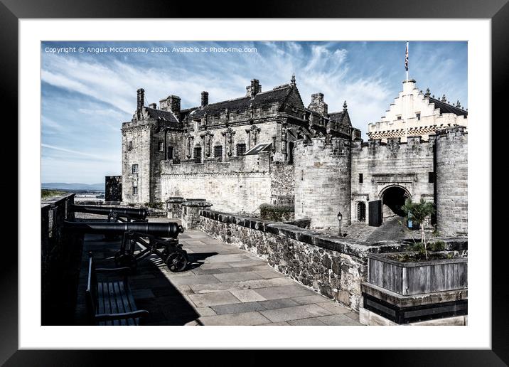 Cannons of the Grand Battery at Stirling Castle Framed Mounted Print by Angus McComiskey