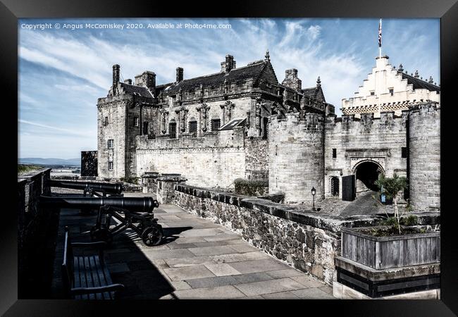 Cannons of the Grand Battery at Stirling Castle Framed Print by Angus McComiskey