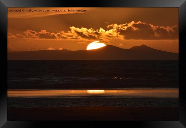 Isle of Man Sunset  Framed Print by Paul Leviston