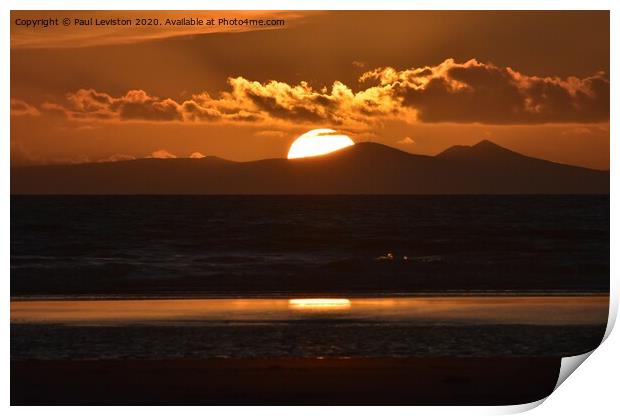 Isle of Man Sunset  Print by Paul Leviston