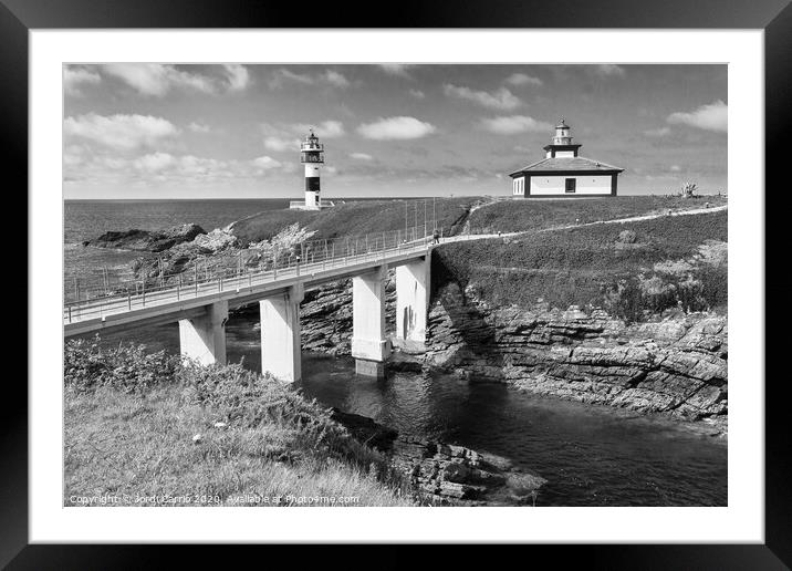 Lighthouse on Pancha Island - Galicia Framed Mounted Print by Jordi Carrio