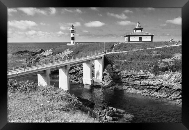 Lighthouse on Pancha Island - Galicia Framed Print by Jordi Carrio
