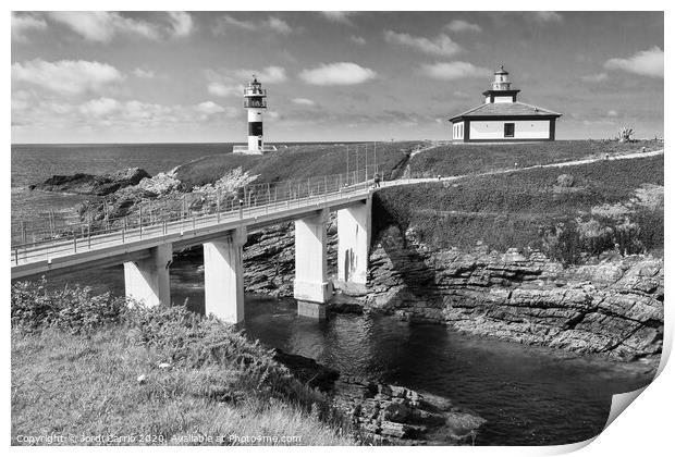 Lighthouse on Pancha Island - Galicia Print by Jordi Carrio