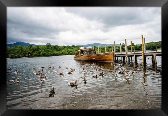Moored at Windermere Framed Print by Tony Brooks
