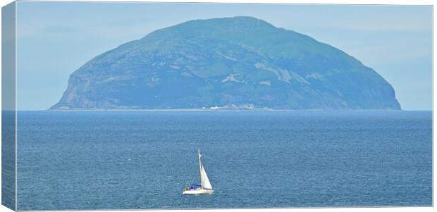 Wind power passing Ailsa Craig Canvas Print by Allan Durward Photography