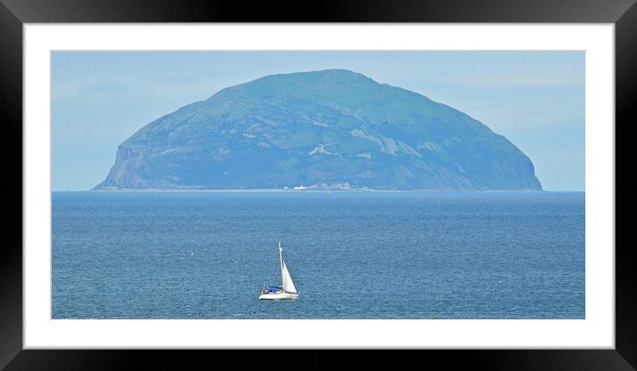 Wind power passing Ailsa Craig Framed Mounted Print by Allan Durward Photography