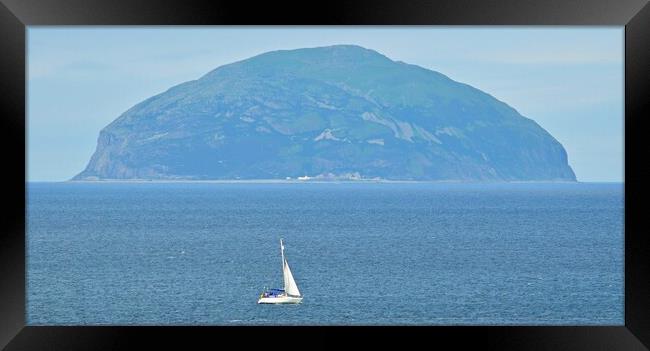 Wind power passing Ailsa Craig Framed Print by Allan Durward Photography