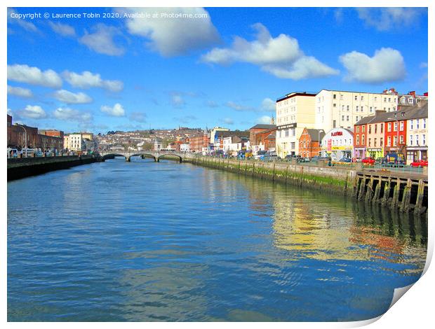 The River Lee in Cork, Ireland Print by Laurence Tobin