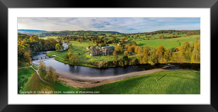 Bolton Abbey, in the Yorkshire Dales. Framed Mounted Print by Chris North