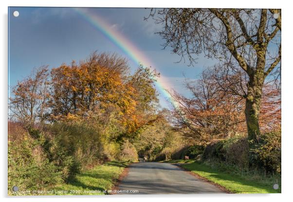 Autumn rainbow at Thorpe, Teesdale Acrylic by Richard Laidler