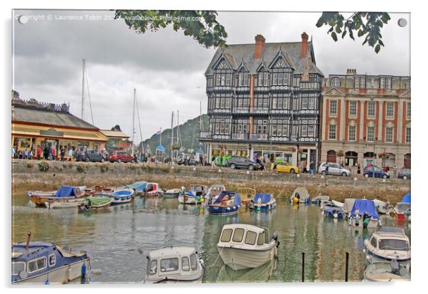 Dartmouth Moorings, Devon Acrylic by Laurence Tobin