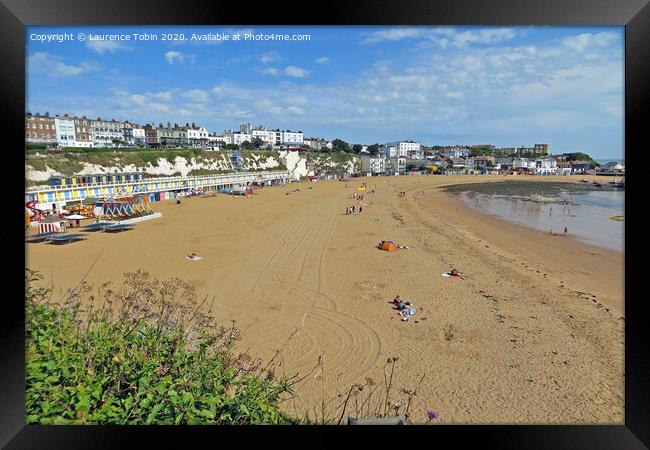 Broadstairs Beach, Thanet, Kent Framed Print by Laurence Tobin