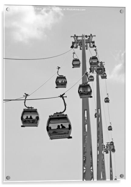 Cable Cars in the Sky Acrylic by Laurence Tobin