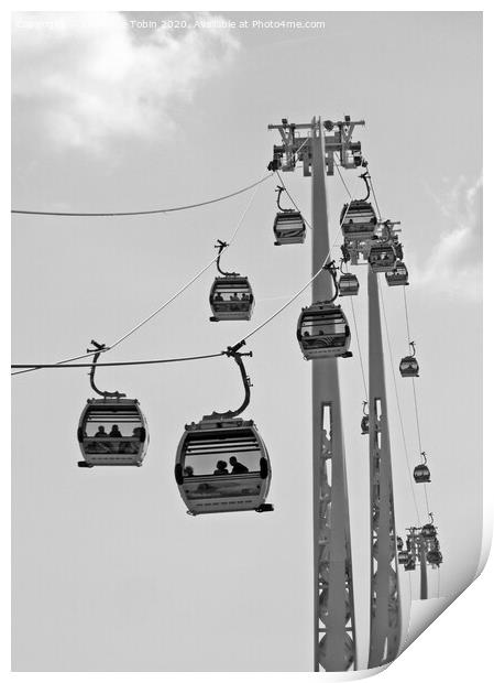 Cable Cars in the Sky Print by Laurence Tobin