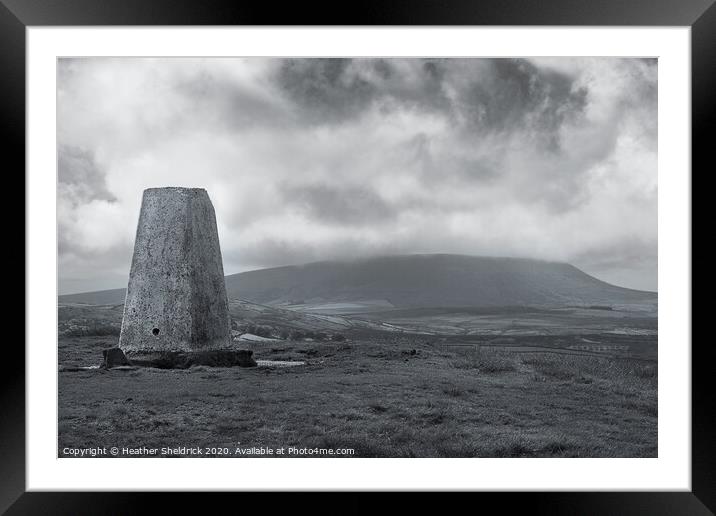 Mist Over Pendle Hill Lancashire Framed Mounted Print by Heather Sheldrick