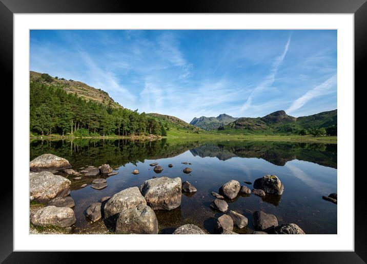 Blea Tarn Reflections, The Lake District Framed Mounted Print by Dan Ward