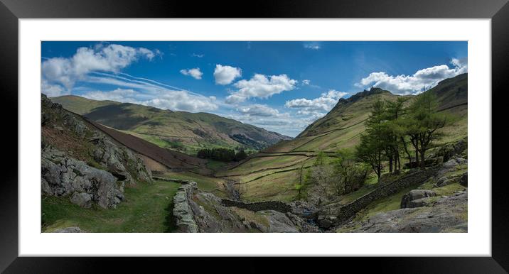 Green fields of Grasmere, The Lake District Framed Mounted Print by Dan Ward