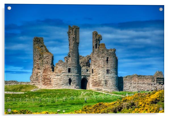 Dunstanburgh Castle, Northumberland Acrylic by Tracey Turner