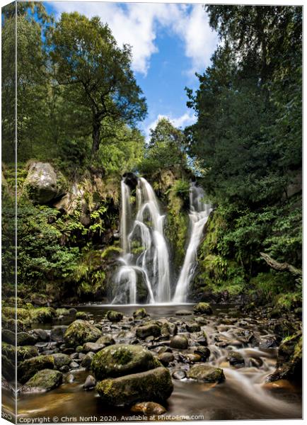 Waterfall at the valley of desolation. Canvas Print by Chris North