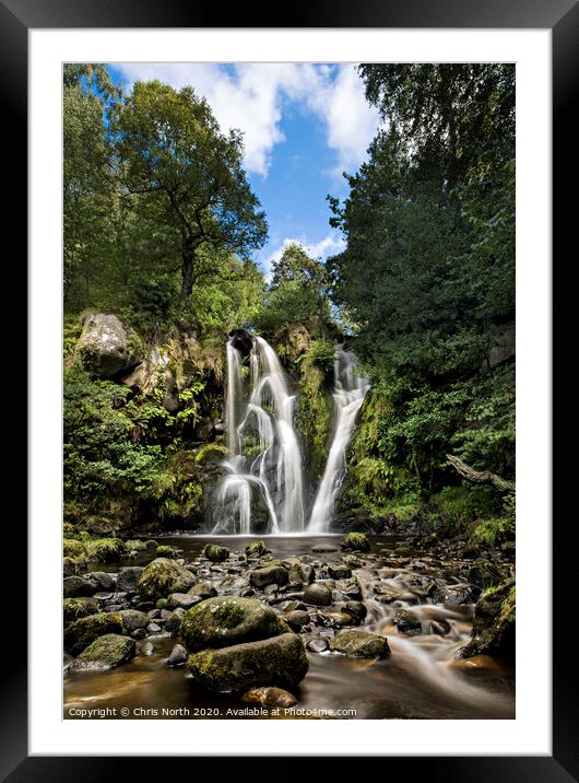 Waterfall at the valley of desolation. Framed Mounted Print by Chris North