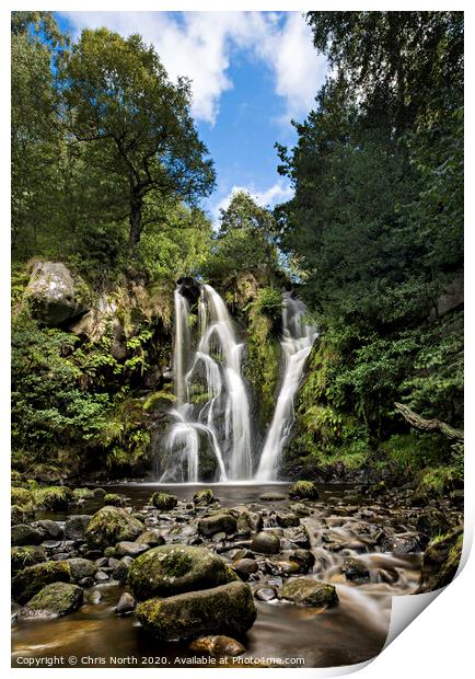 Waterfall at the valley of desolation. Print by Chris North