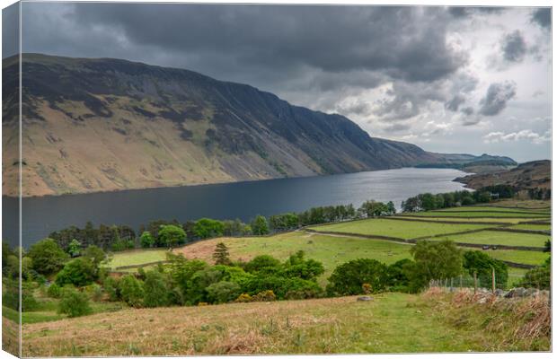 Wast Water Lake, The Lake District Canvas Print by Tracey Turner