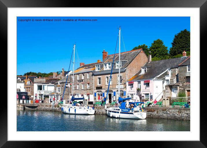 padstow harbour cornwall Framed Mounted Print by Kevin Britland