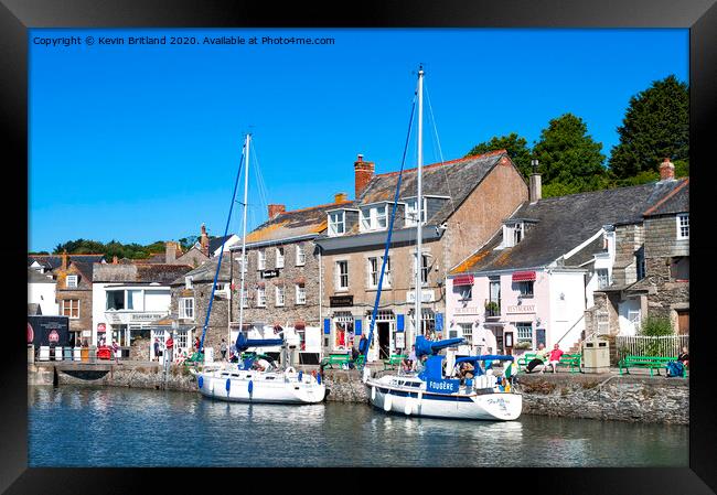 padstow harbour cornwall Framed Print by Kevin Britland