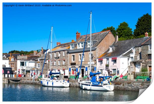 padstow harbour cornwall Print by Kevin Britland