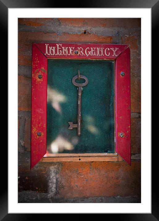 Emergency key Framed Mounted Print by Nathan Wright