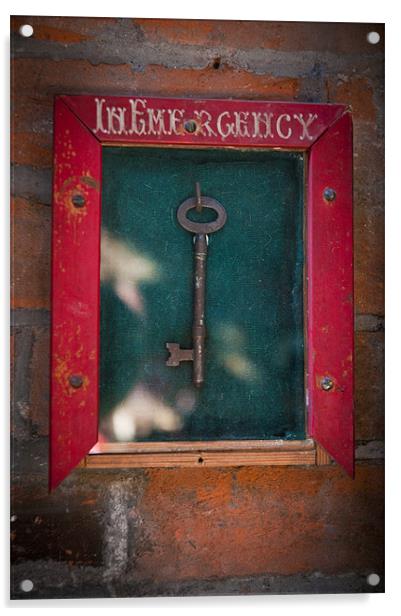 Emergency key Acrylic by Nathan Wright