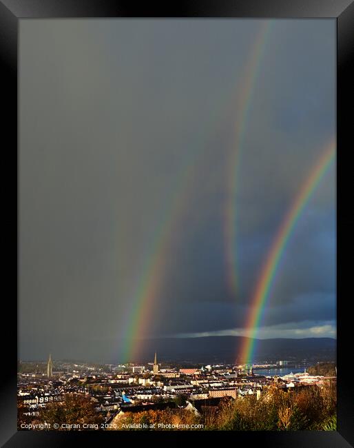 Four Rainbows  Framed Print by Ciaran Craig