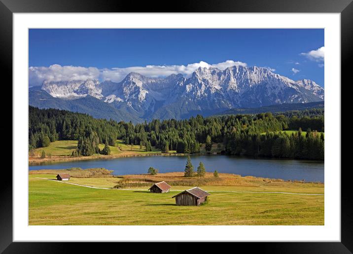 Karwendel Mountain Range and Lake Gerold Framed Mounted Print by Arterra 