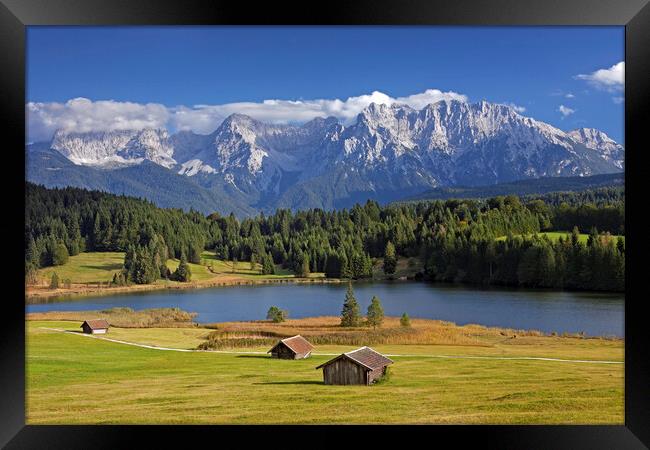Karwendel Mountain Range and Lake Gerold Framed Print by Arterra 