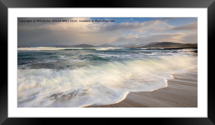 Traigh Mhor Beach Borve Isle of Harris Framed Mounted Print by Phil Durkin DPAGB BPE4