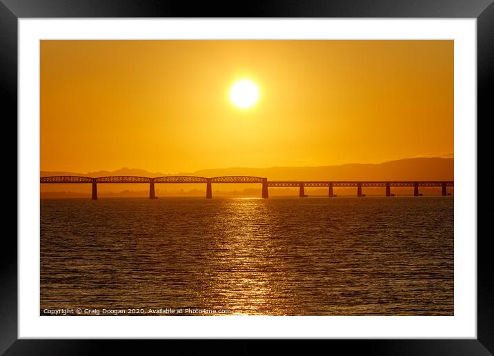 Tay Bridge Sunset Framed Mounted Print by Craig Doogan