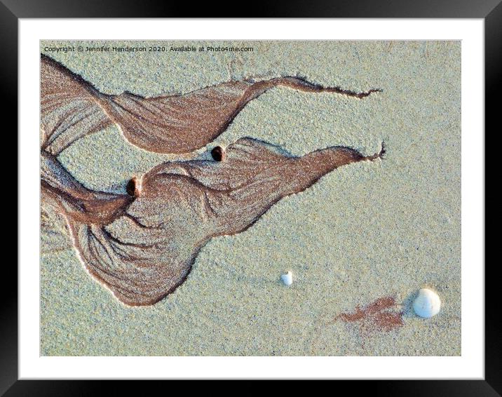 Sand pattern Framed Mounted Print by Jennifer Henderson