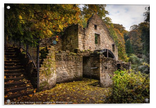 Old Mill at Jesmond Dene Acrylic by Ray Pritchard