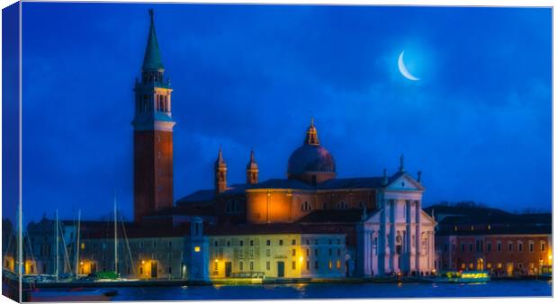 The Church of San Giorgio Maggiore In Venice Canvas Print by Chris Lord
