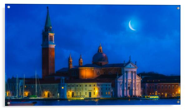 The Church of San Giorgio Maggiore In Venice Acrylic by Chris Lord