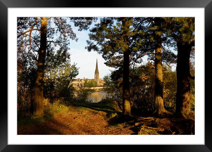 A view from Moncreiffe Island, Perth Scotland Framed Mounted Print by Navin Mistry