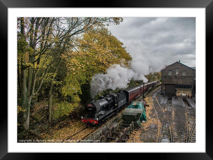 Autumn Steam Framed Mounted Print by Richard Perks