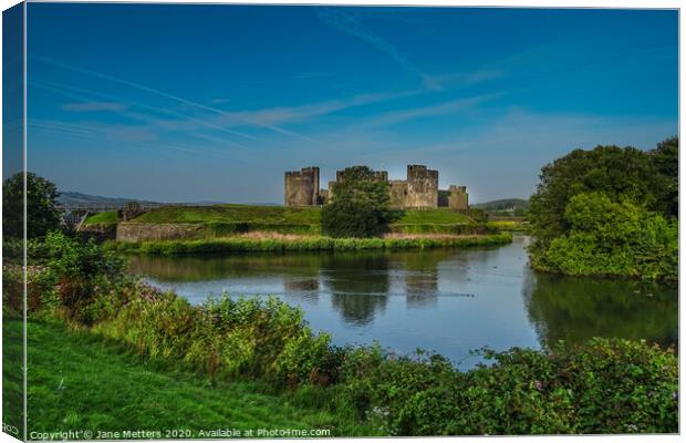 Castle across the Moat Canvas Print by Jane Metters