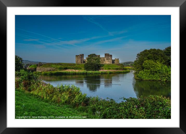 Castle across the Moat Framed Mounted Print by Jane Metters